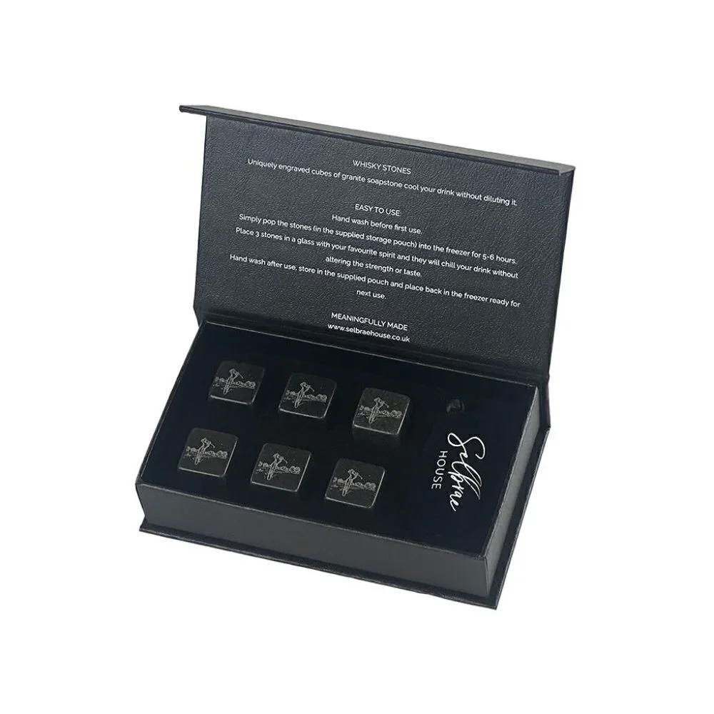 Scottish SELBRAE HOUSE 6 Stag Whisky Stones NIB
